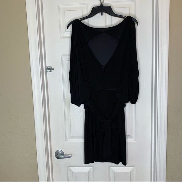 Jessica Simpson Open Back Drop Waist Black Dress Size 10 - Picture 10 of 12